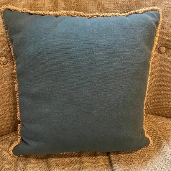 Vintage Hand Stitched Floral Pattern Pillow - Picture 2 of 2